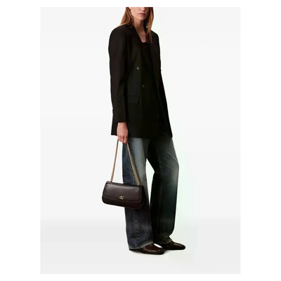 Lavishloft Source Repair Row 21 — Calvin Klein Chain Strap Logo Plaque Shoulder Bag Black — image 2