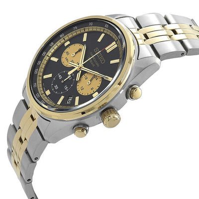 Seiko SSB430P1 Men's Chronograph Watch — Black/Two Tone