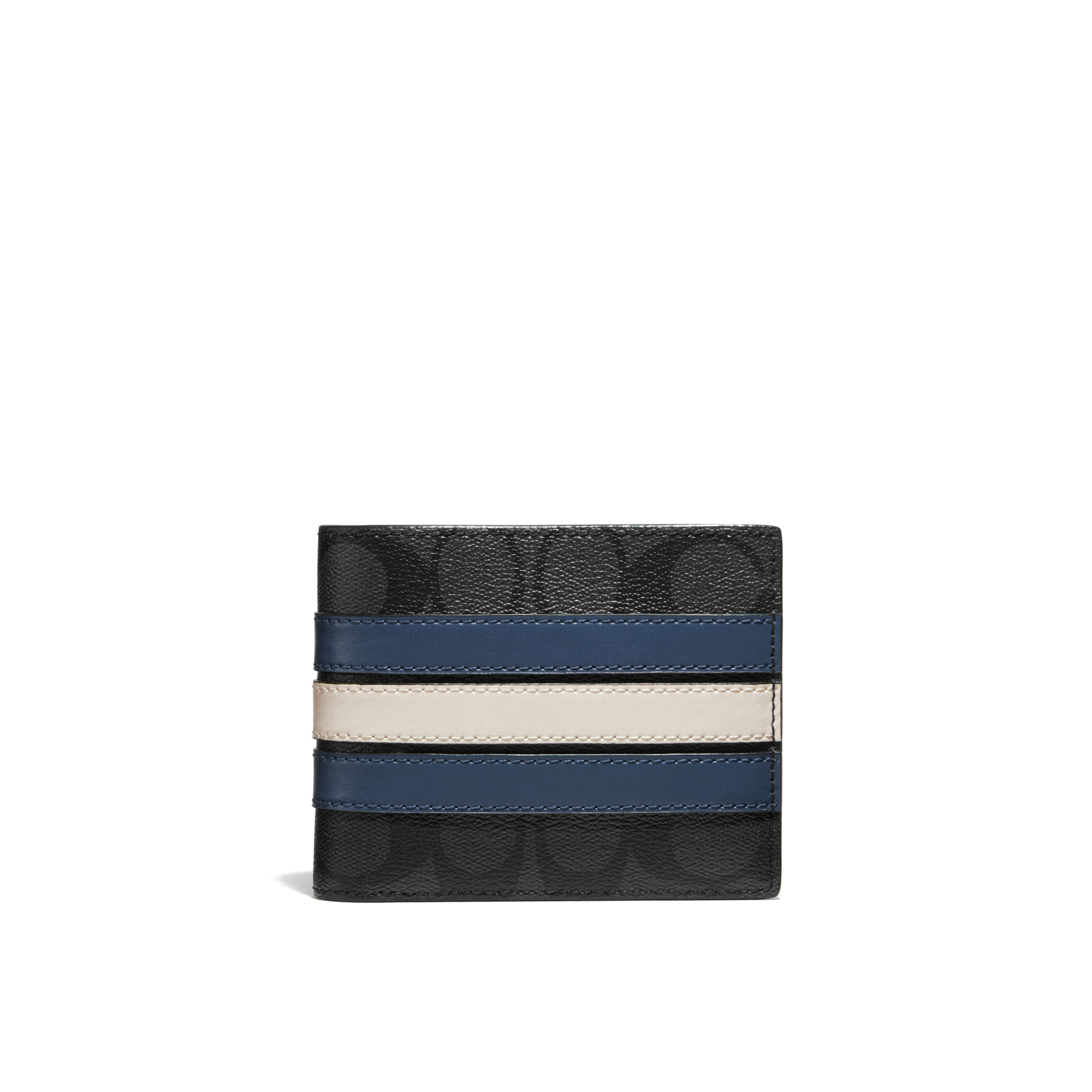 Lavishloft Official Repair Batch 2 Row 37 — Coach 3 In 1 Wallet In Signature Canvas With Varsity Stripe Charcoal Denim Chalk 3008 — image 1