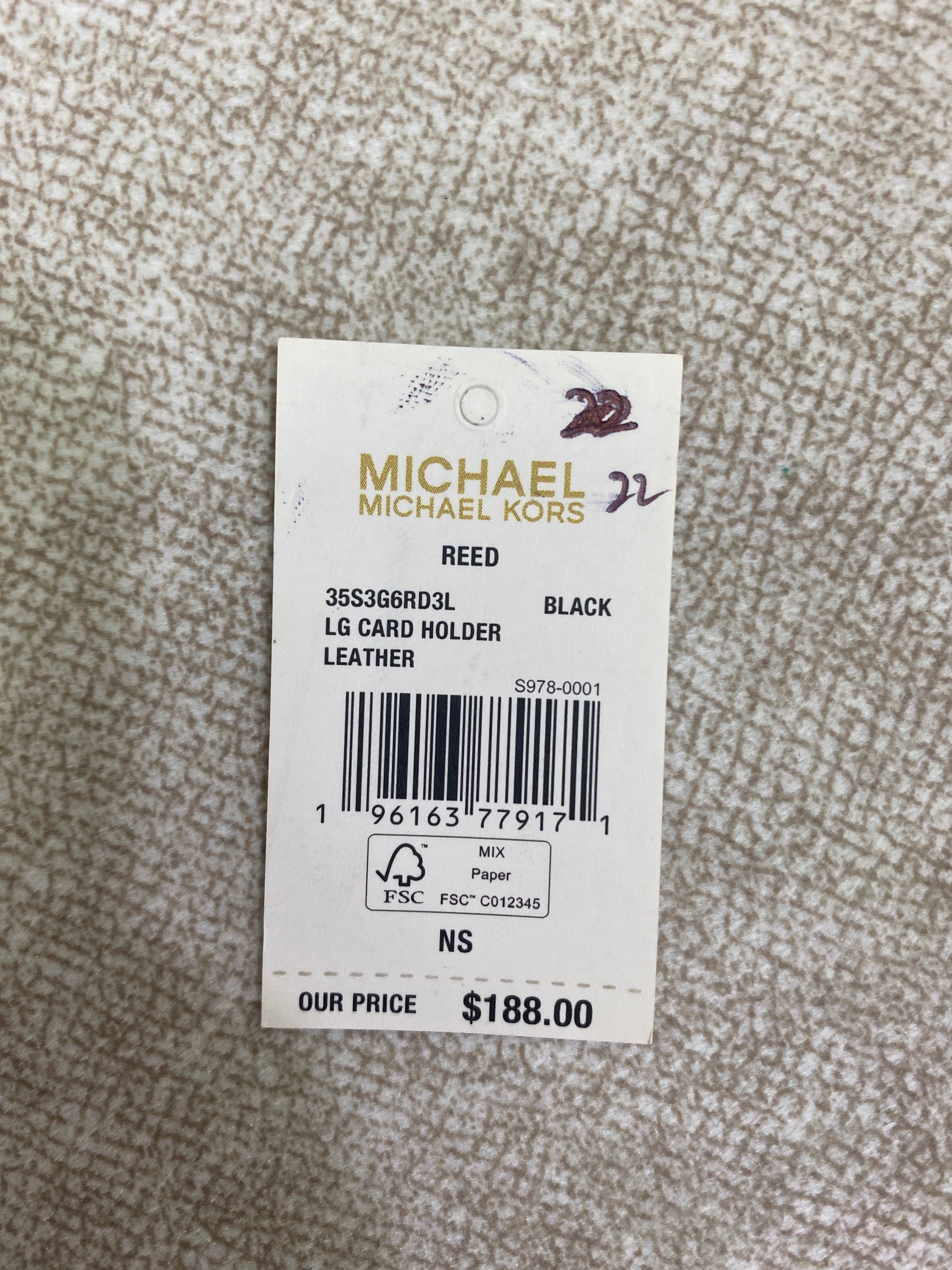 22 Michael Kors Reed Large Card Holder Wallet MK Signature Logo Leather