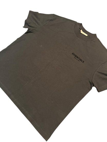 Fear of God Essentials T-shirt in the "Stretch Limo" colorway (black/dark grey)