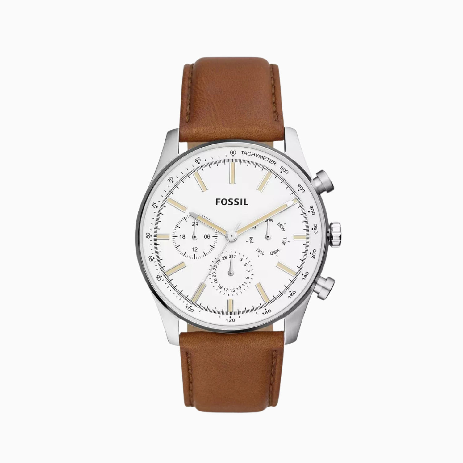 Fossil BQ2748 Sullivan Multifunction Medium Brown Leather Watch