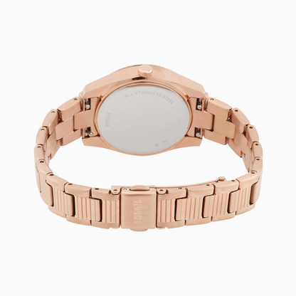 Fossil Scarlette Quartz Crystal Silver Dial Ladies Watch