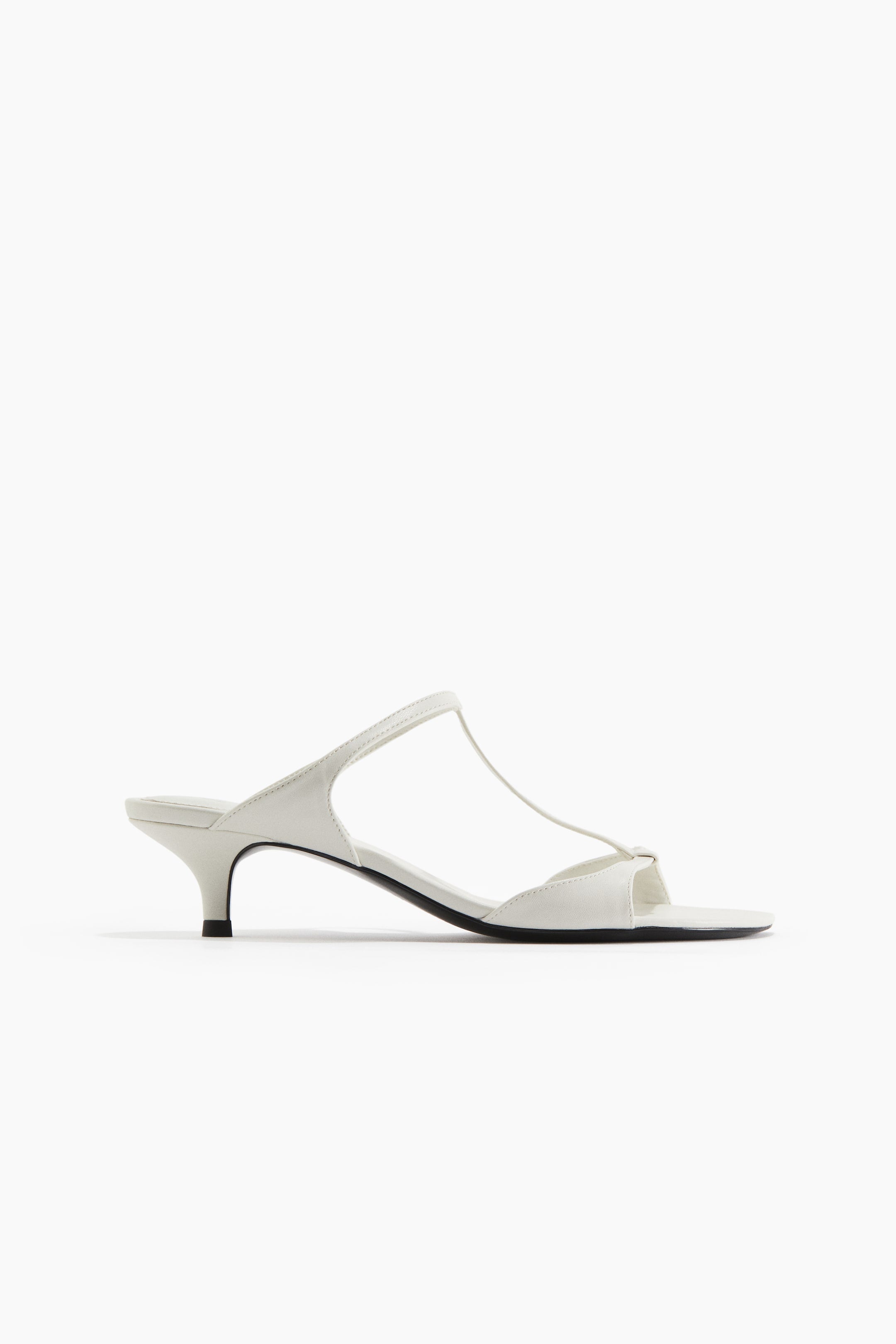 H&M heeled strappy sandals in white