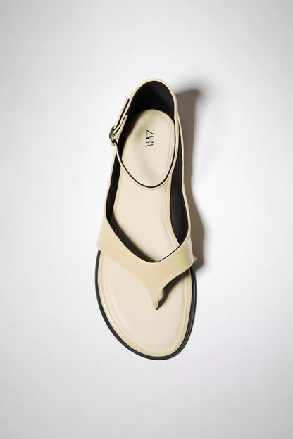 LEATHER TOE POST SANDALS