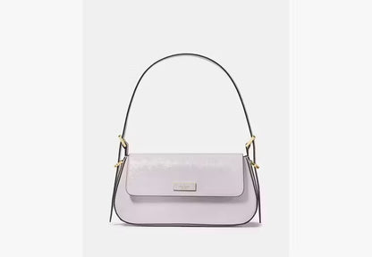 Kate Spade Bridget Crinkle Patent Small Flap Shoulder bag in the color Lilac Moon