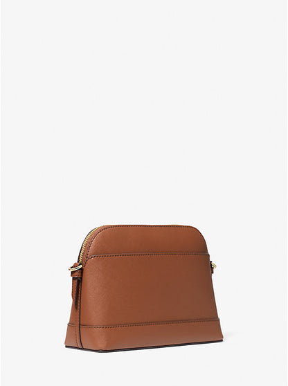 10 Large Saffiano Leather Dome Crossbody Bag