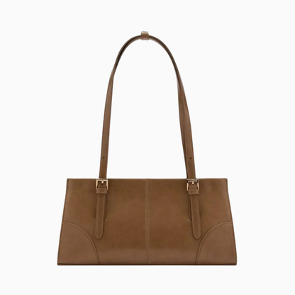 Mango Brown Shoulder Bag With Buckles