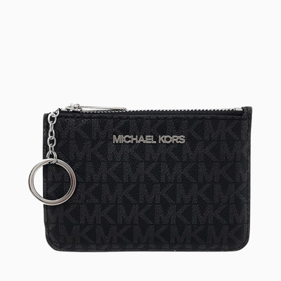 Michael Kors Signature Zip Card Case — Black 35H8SFTP1B