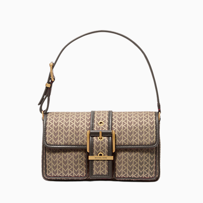 Michael Kors Colby Medium MK2000 Logo Jacquard Shoulder Bag