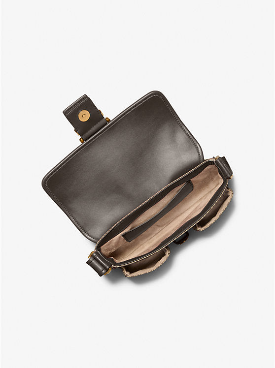 Michael Kors Colby Medium MK2000 Logo Jacquard Shoulder Bag