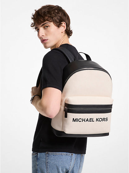 Michael Kors Cooper Two-Tone Canvas Dome Backpack