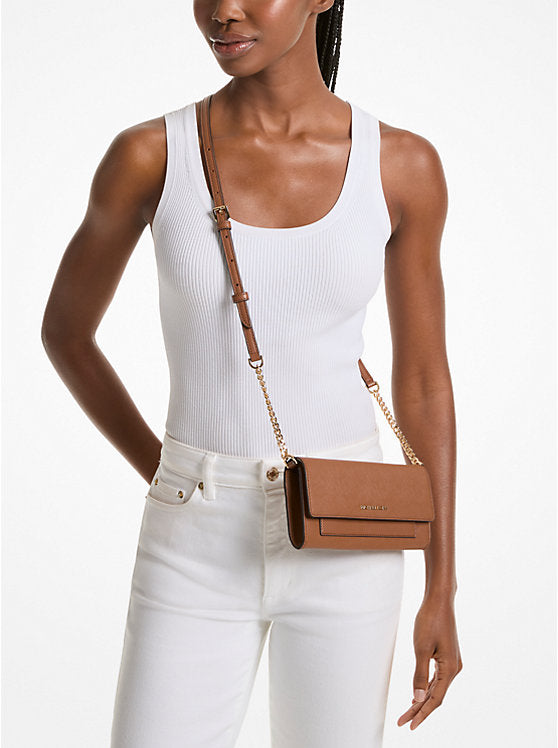 7 Michael Kors Jet Set Medium Safina Leather 2-in-1 Convertible Crossbody Bag