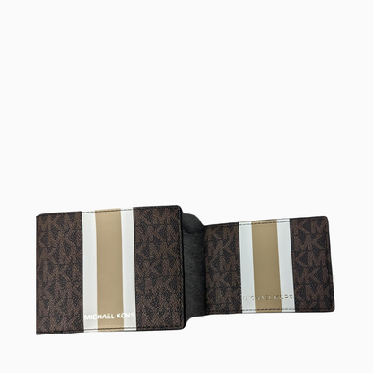 Michael Kors Men's Gifting MK PVC Signature Wallet, khaki, Casual