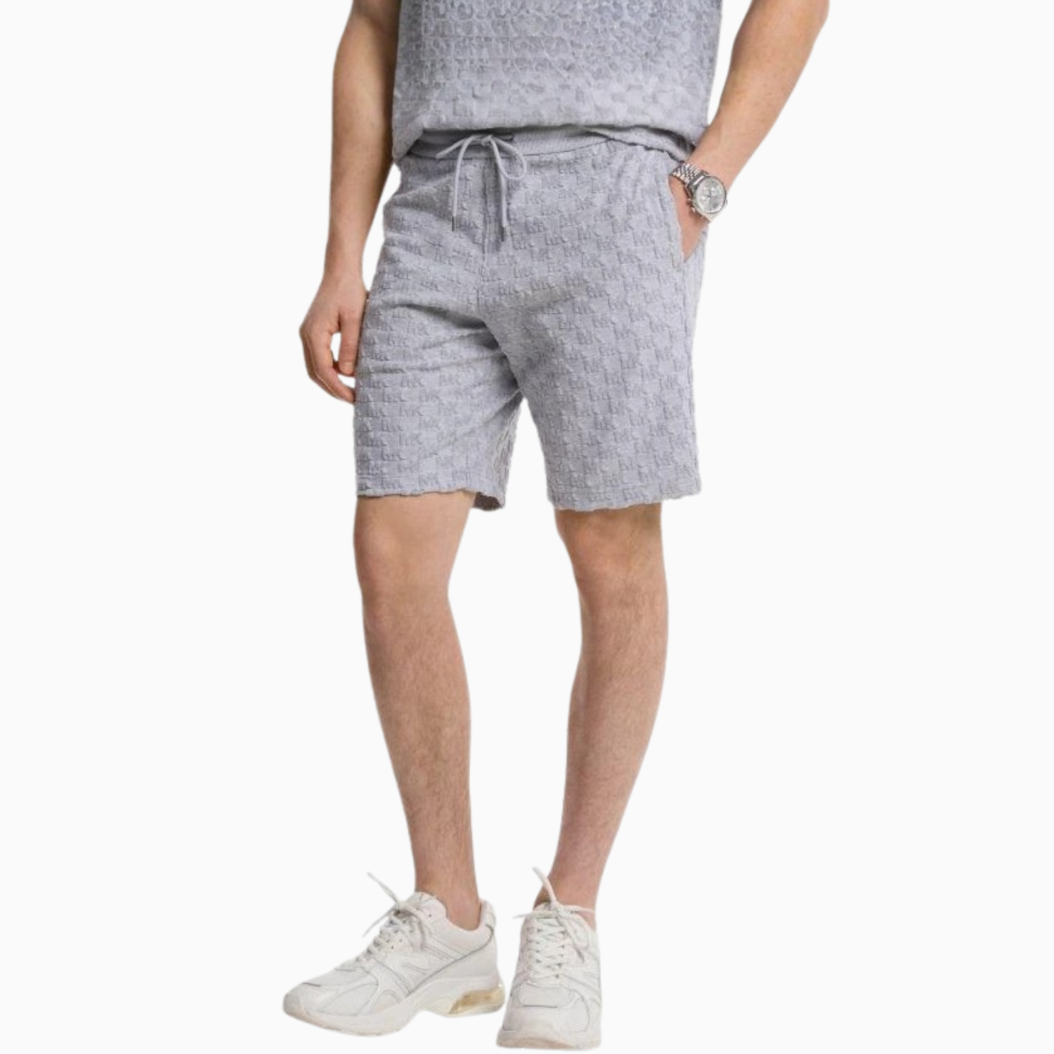 Michael Kors Men’s Logo Jacquard Terry Shorts L