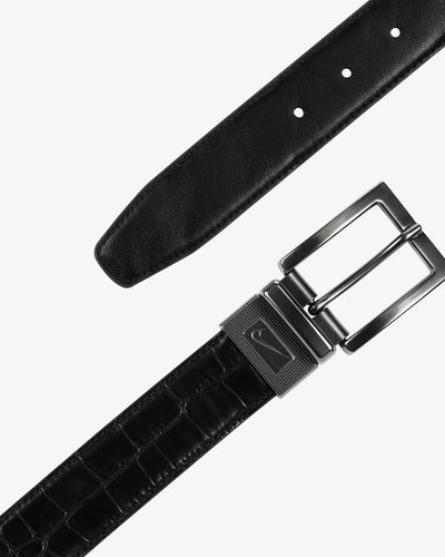 Nike Men's Crocodile-to-Smooth Reversible Belt — Black