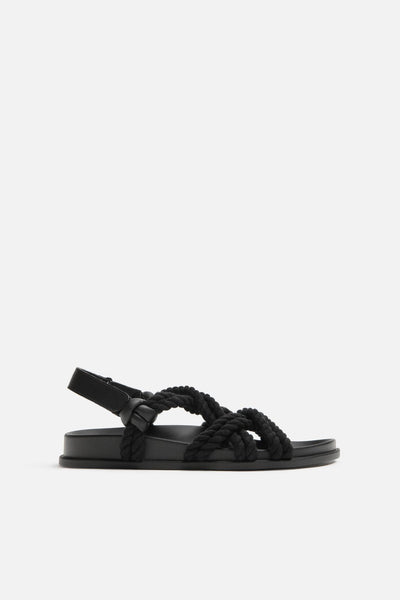 Zara Rope Sandals — Black