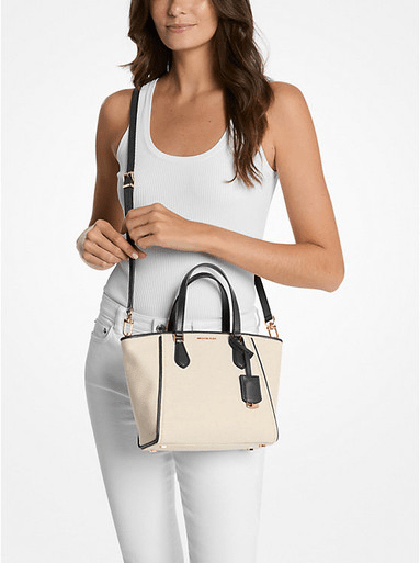 Michael Kors Taryn Small Canvas Convertible Crossbody Bag