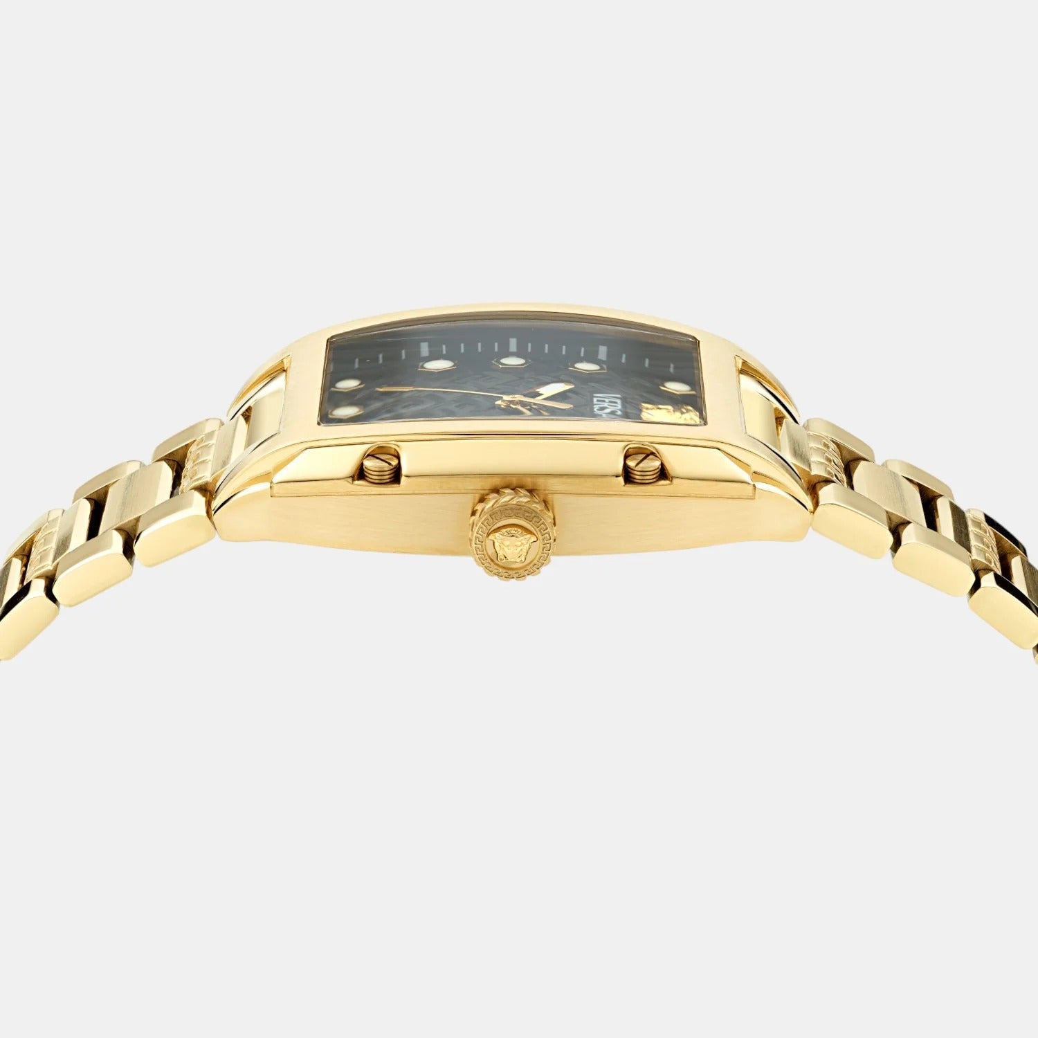 Versace Dominus Lady Quartz Watch, PVD Gold, Black, 44,8mm x 36mm, VE8K00524