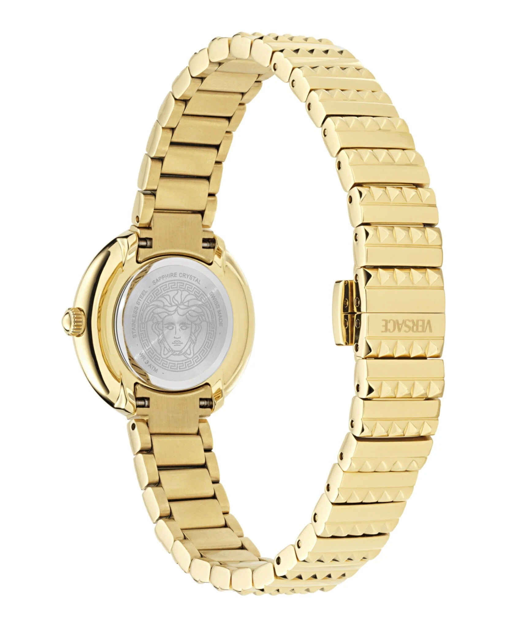 Versace Greca Goddess Petite Ladies' Black Gold Watch