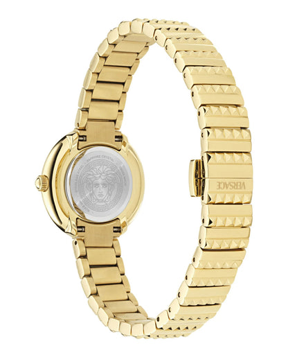 Versace Greca Goddess Petite Ladies' Black Gold Watch