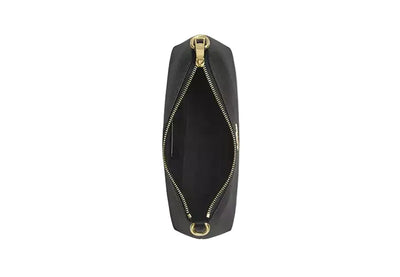 black leather Coach Charlotte shoulder bag
