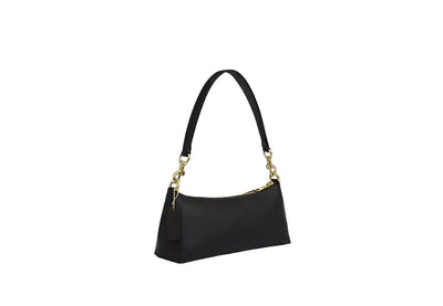 black leather Coach Charlotte shoulder bag