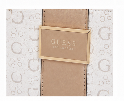 Guess Isabella Printed Zip-Around Wallet — White