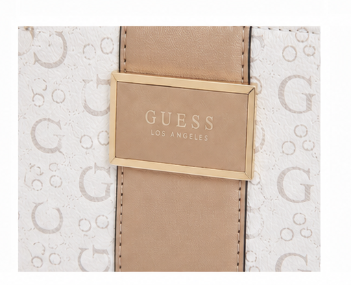 Guess Isabella Printed Zip-Around Wallet — White